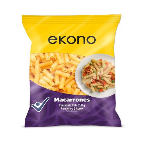 Pastas EKONO macarrones (250  gr)