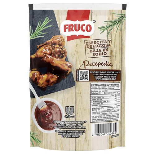 Salsa BBQ FRUCO artesanal doy pack (380  gr)