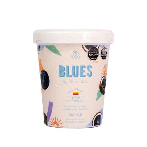 Arándanos FRAMBAS ENVASAMOS LA FELICIDAD con cobertura de chocolate (200  gr)