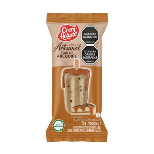 Helado artesanal CREM HELADO flan de arequipe (70  gr)