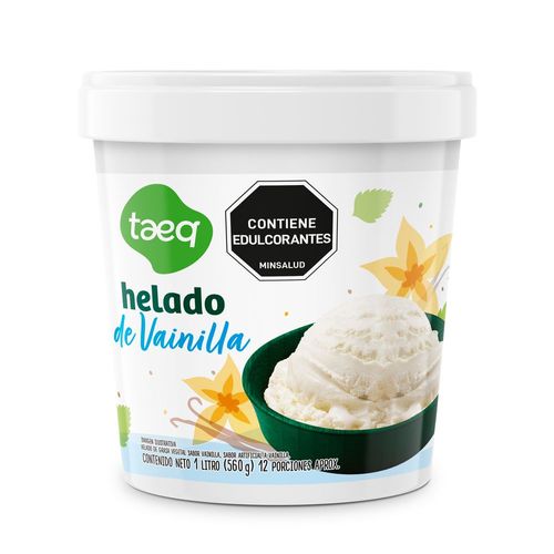 Helado TAEQ de vainilla endulzado con stevia (560  gr)