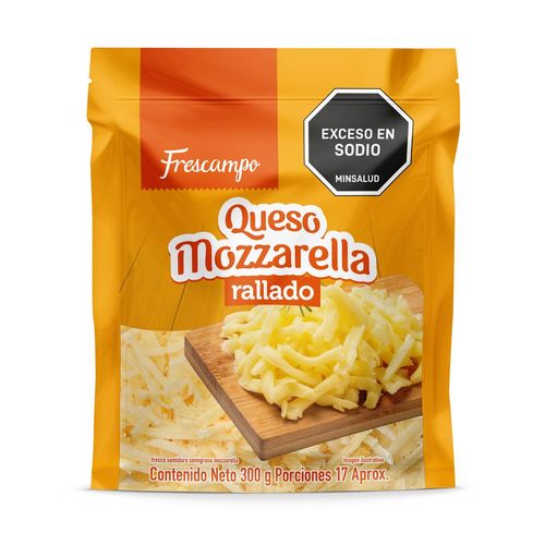 Queso mozzarella  FRESCAMPO rallado (300  gr)