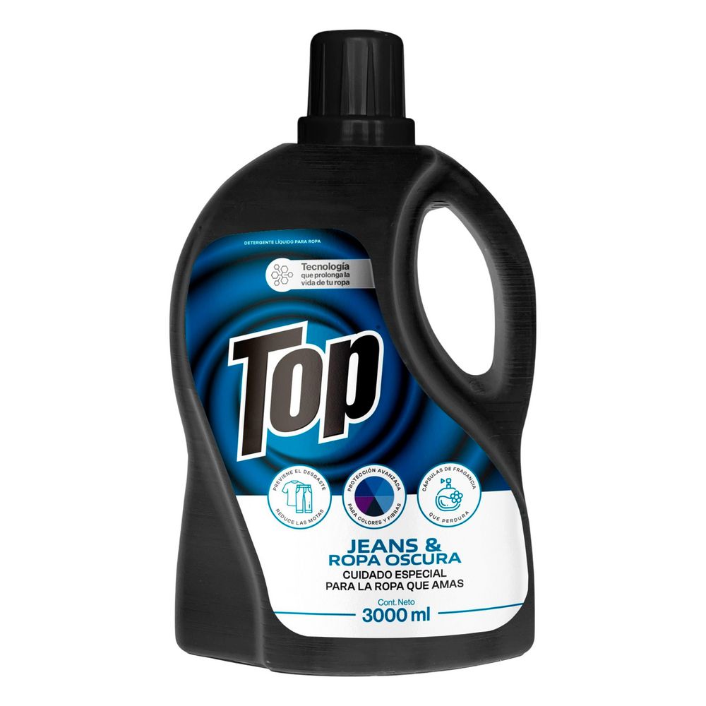 Detergente líquido TOP jeans & ropa oscura (3000  ml) img #1