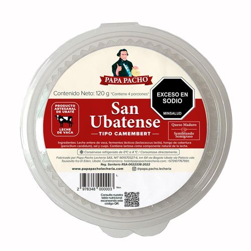Queso PAPÁ PACHO LECHERÍA tipo camembert (115  gr)
