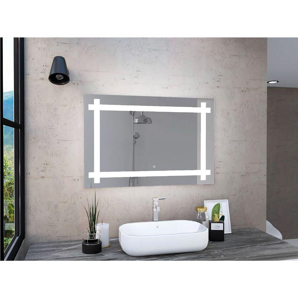 Espejo Rectangular Broni, Gris, Con Luz Led Y Touch img #2