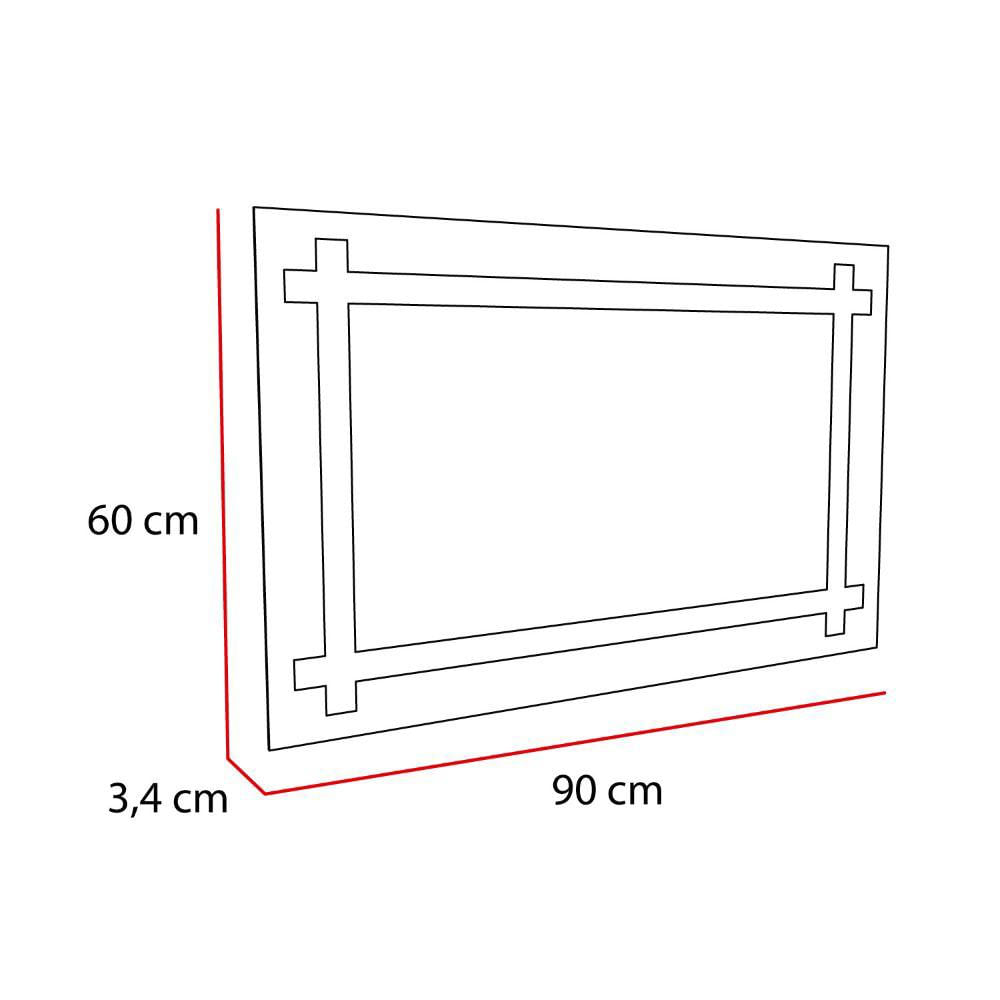 Espejo Rectangular Broni, Gris, Con Luz Led Y Touch img #5