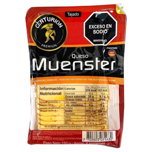 Queso CENTURION muenster tajado (150  gr)