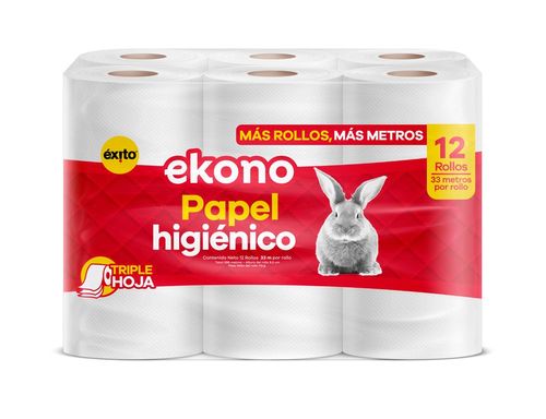 Papel higiénico EKONO triple hoja (396  mts)