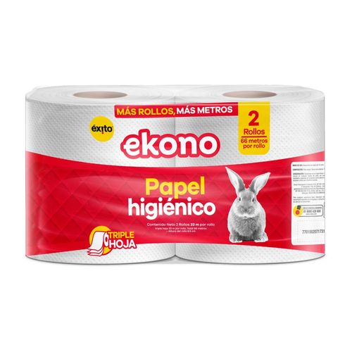 Papel higiénico EKONO triple hoja (66  mts)