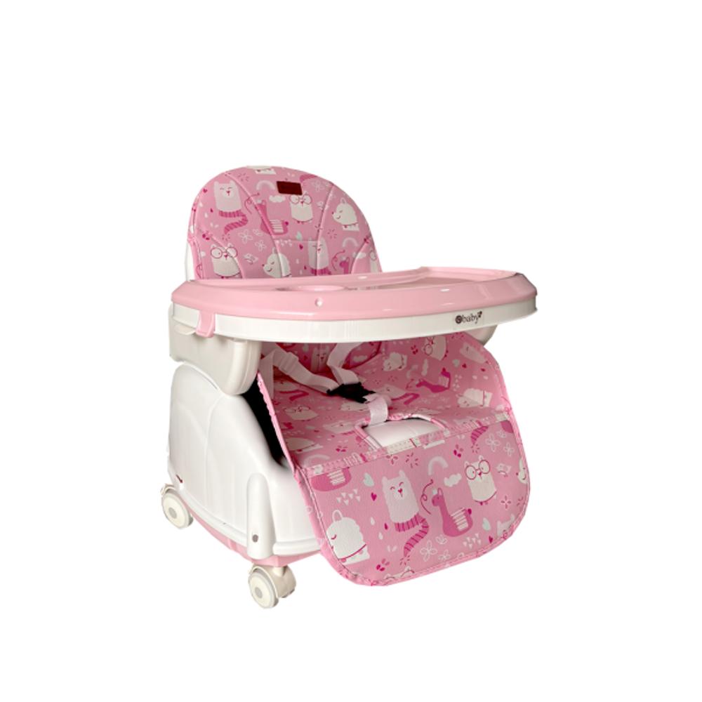 Silla De Comer Shine Eb634 Rosa Llamitas img #2
