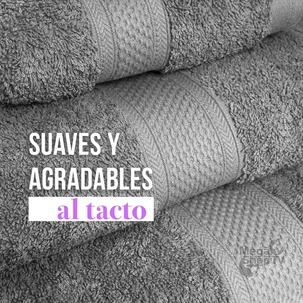 Toallas De Baño De Cuerpo Hoteleras Extragrande 100% Algodón Gris img #2