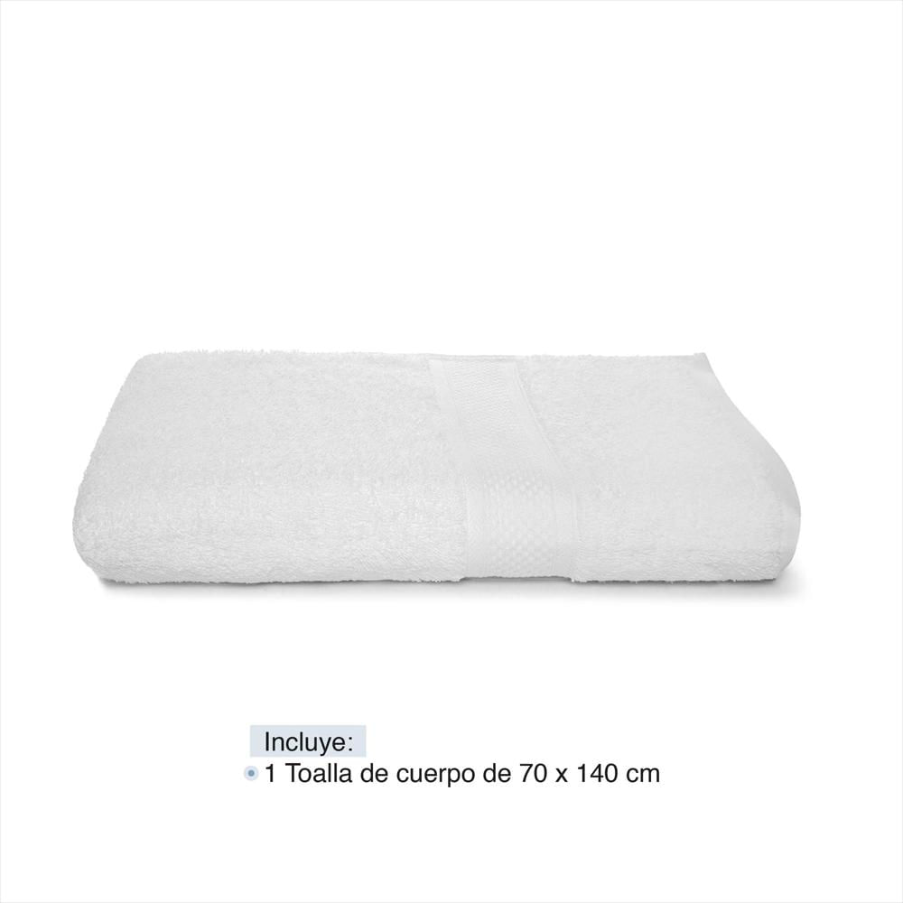 Toallas De Baño De Cuerpo Hotelera 100% Algodón 70X140 Cm Blanco img #2