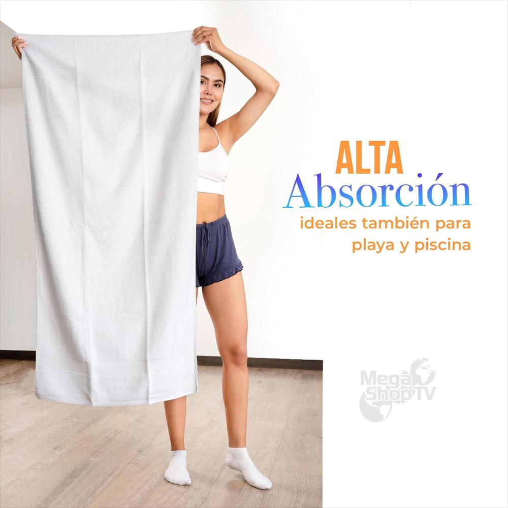 Toallas De Baño De Cuerpo Hotelera 100% Algodón 70X140 Cm Blanco img #4