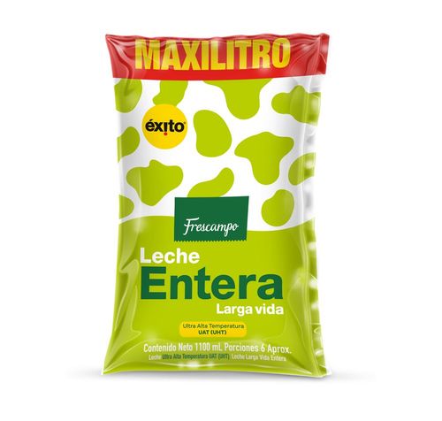 Leche FRESCAMPO entera UHT bolsa maxilitro (1100  ml)