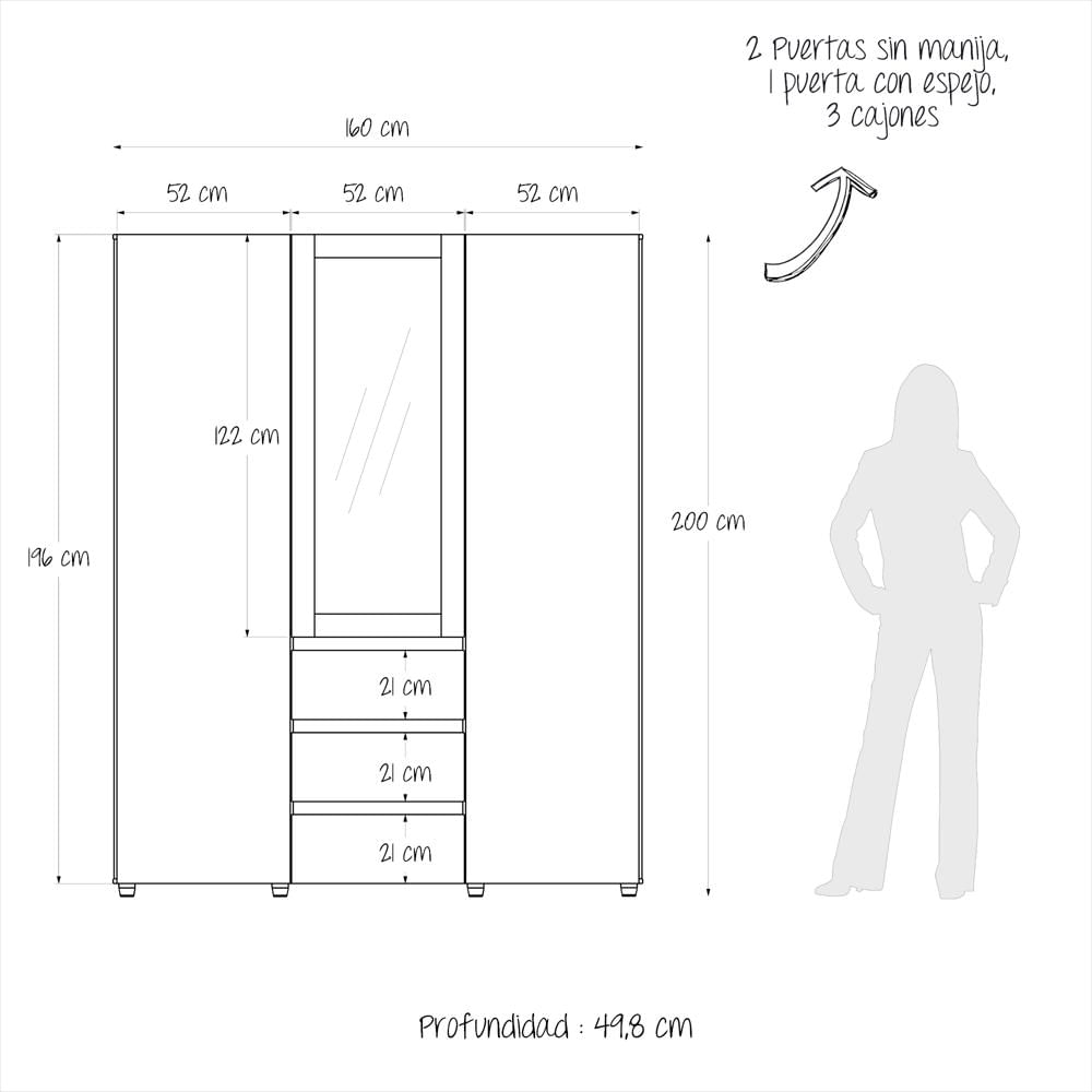 Armario Java 160Cm Gales Wengue img #4