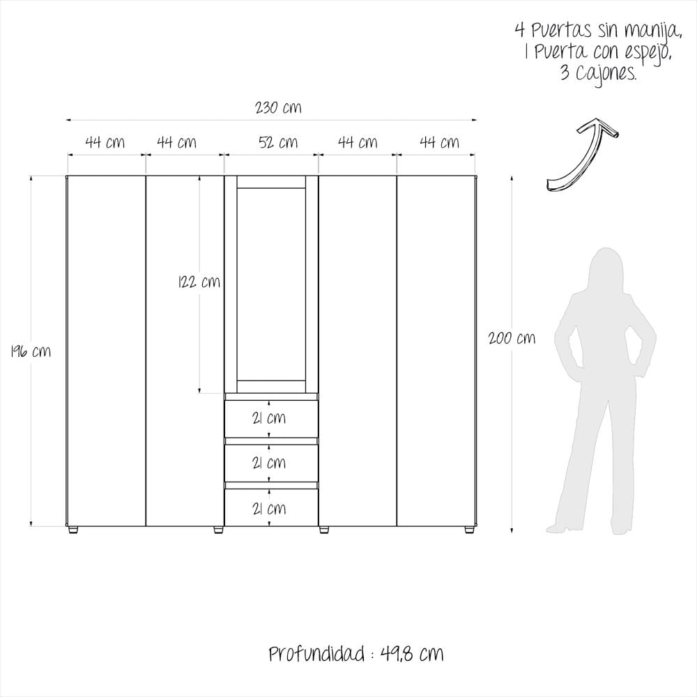 Armario Java 230Cm Gales Wengue img #4
