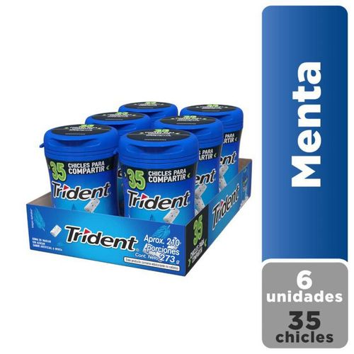 Chicles TRIDENT sabor a menta display (273  gr)