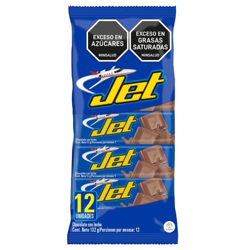 Chocolatina JET con lámina chocolate con leche (132  gr)