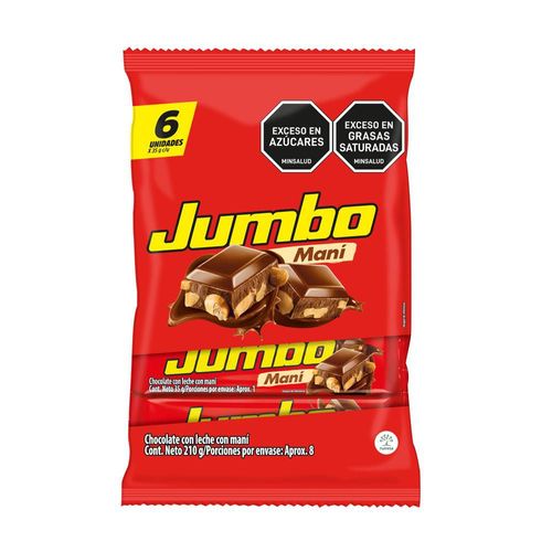 Chocolatina JUMBO con maní (210  gr)