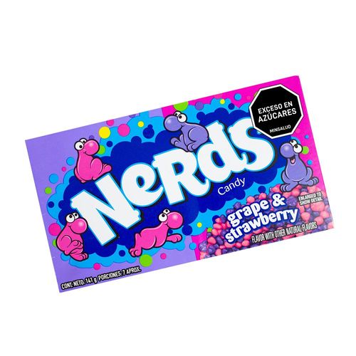 Dulces NERDS uva y fresa mediano (141  gr)