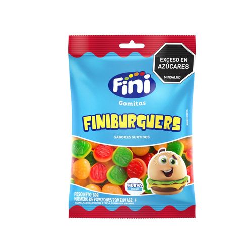 Gomitas FINI finiburgers sabores surtidos (80  gr)