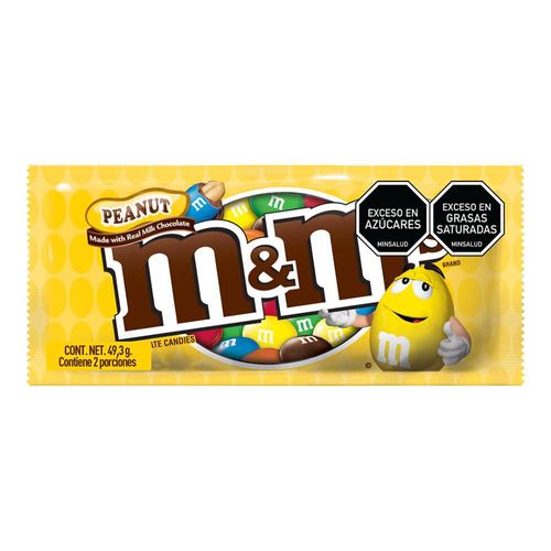 Chocolates M&M colores con maní (49.3  gr)
