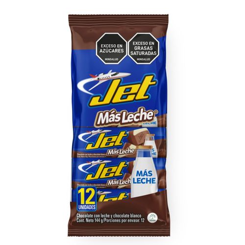 Chocolatina JET con leche y chocolate blanco (144  gr)