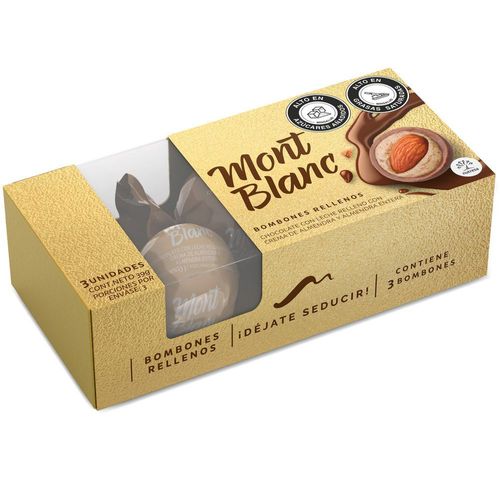 Bombones de chocolate MONTBLANC rellenos de crema (39  gr)