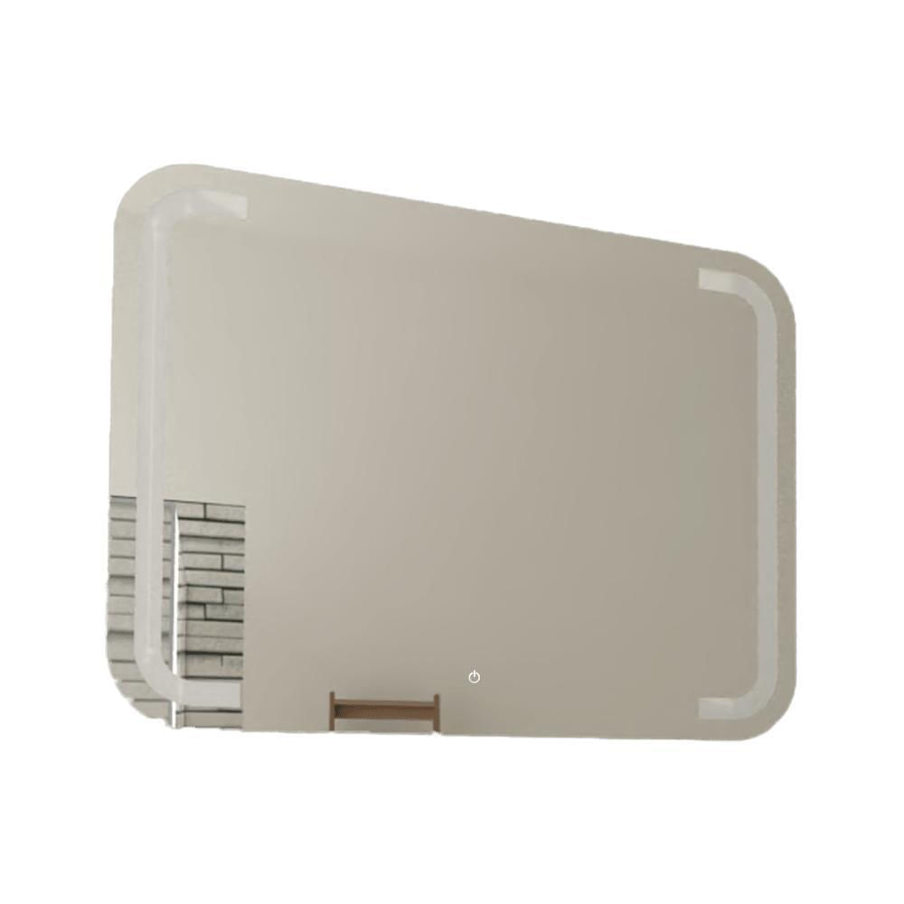 Espejo Rectangular Brown, Gris, Con Luz Led Y Botón Touch img #1
