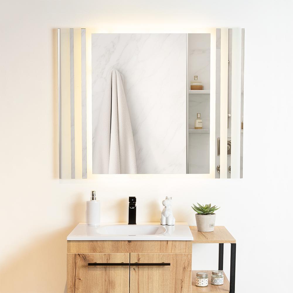 Espejo Rectangular Apolo, Gris, Con Luz Led img #2