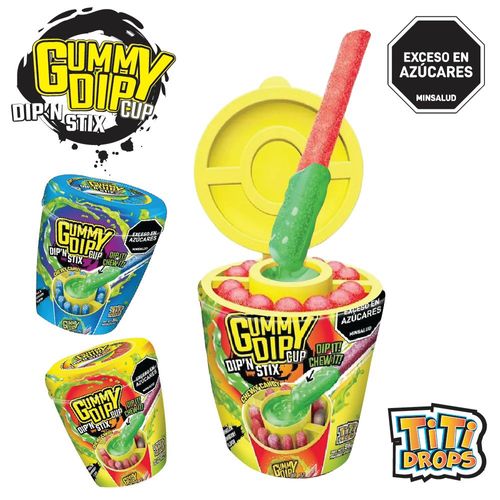 Gomitas TITIDROPS cinta  gummy dip (96  gr)