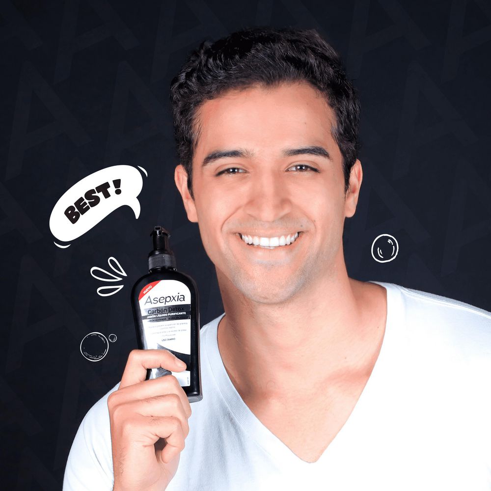 Jabón facial ASEPXIA purificante carbón detox (200  ml) img #4