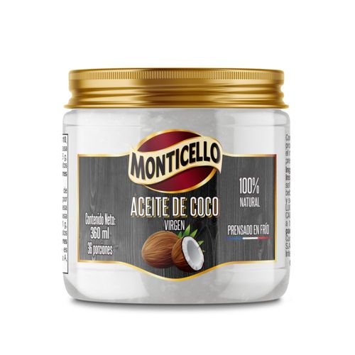 Aceite de coco MONTICELLO virgen (360  gr)