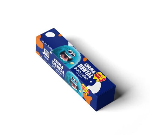 Crema dental AMPM PLUS kids contiene flúor (75  ml)