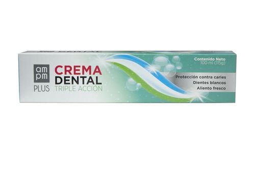 Crema dental AMPM PLUS triple acción (100  ml)