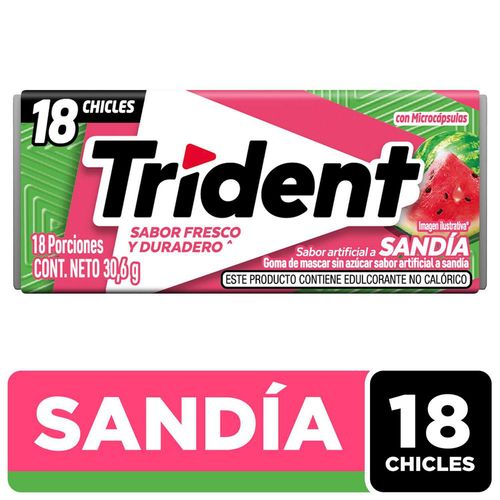 Chicles TRIDENT sabor sandía (30.6  gr)
