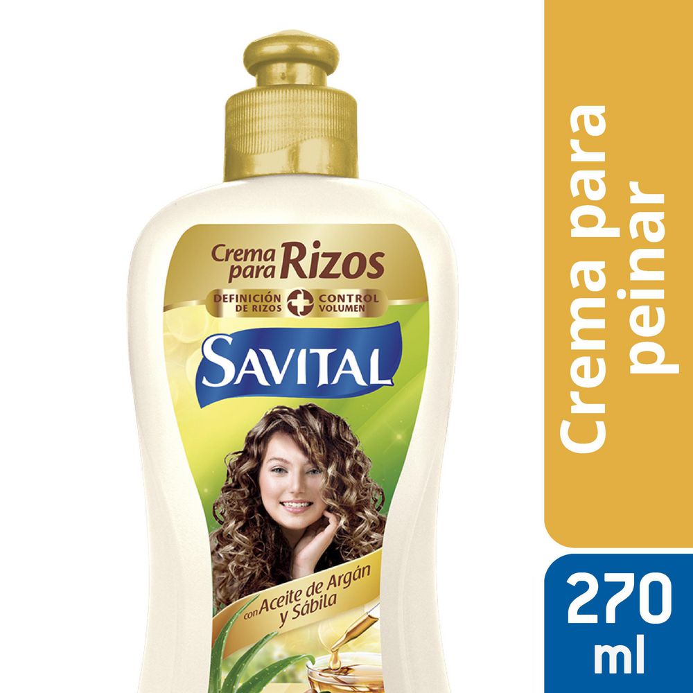 Crema para peinar SAVITAL rizos aceite de argán (270  ml) img #1
