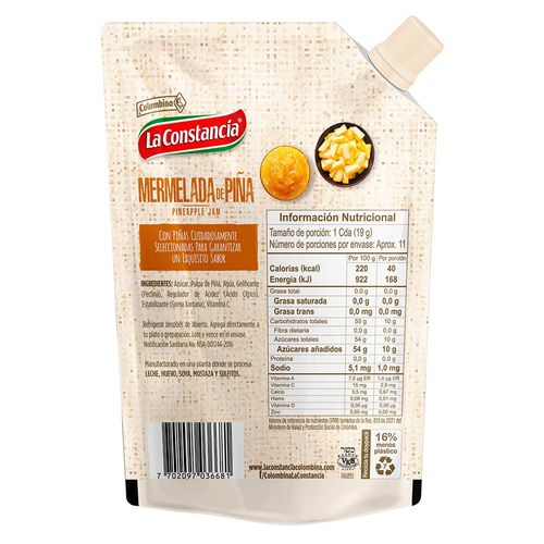 Mermelada LA CONSTANCIA de piña (200  gr)
