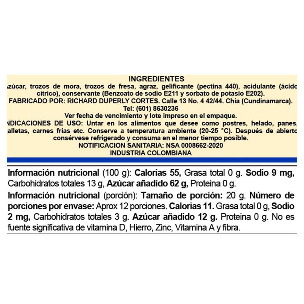 Mermelada DUPERLYS de frutos rojos (240  gr) img #2