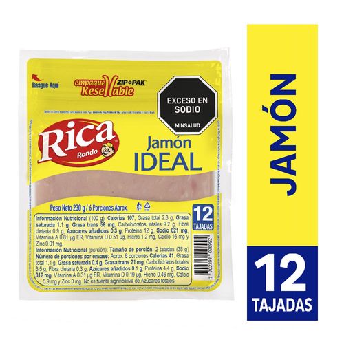 Jamón  RICA de cerdo (230  gr)