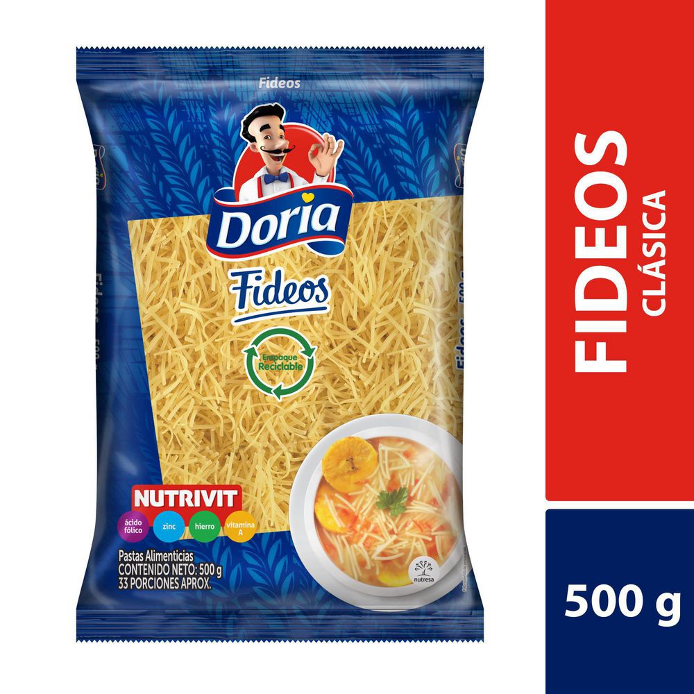 Pastas DORIA fideos clásicos (500  gr) img #1