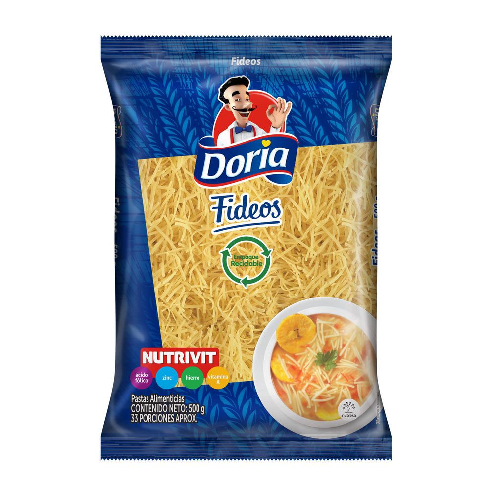 Pastas DORIA fideos clásicos (500  gr) img #2