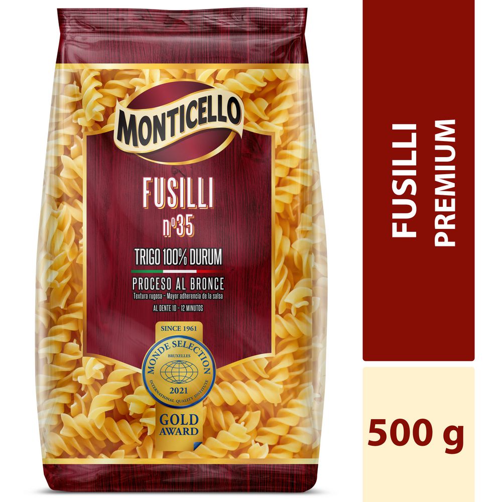 Pastas MONTICELLO fusilli premium (500  gr) img #1