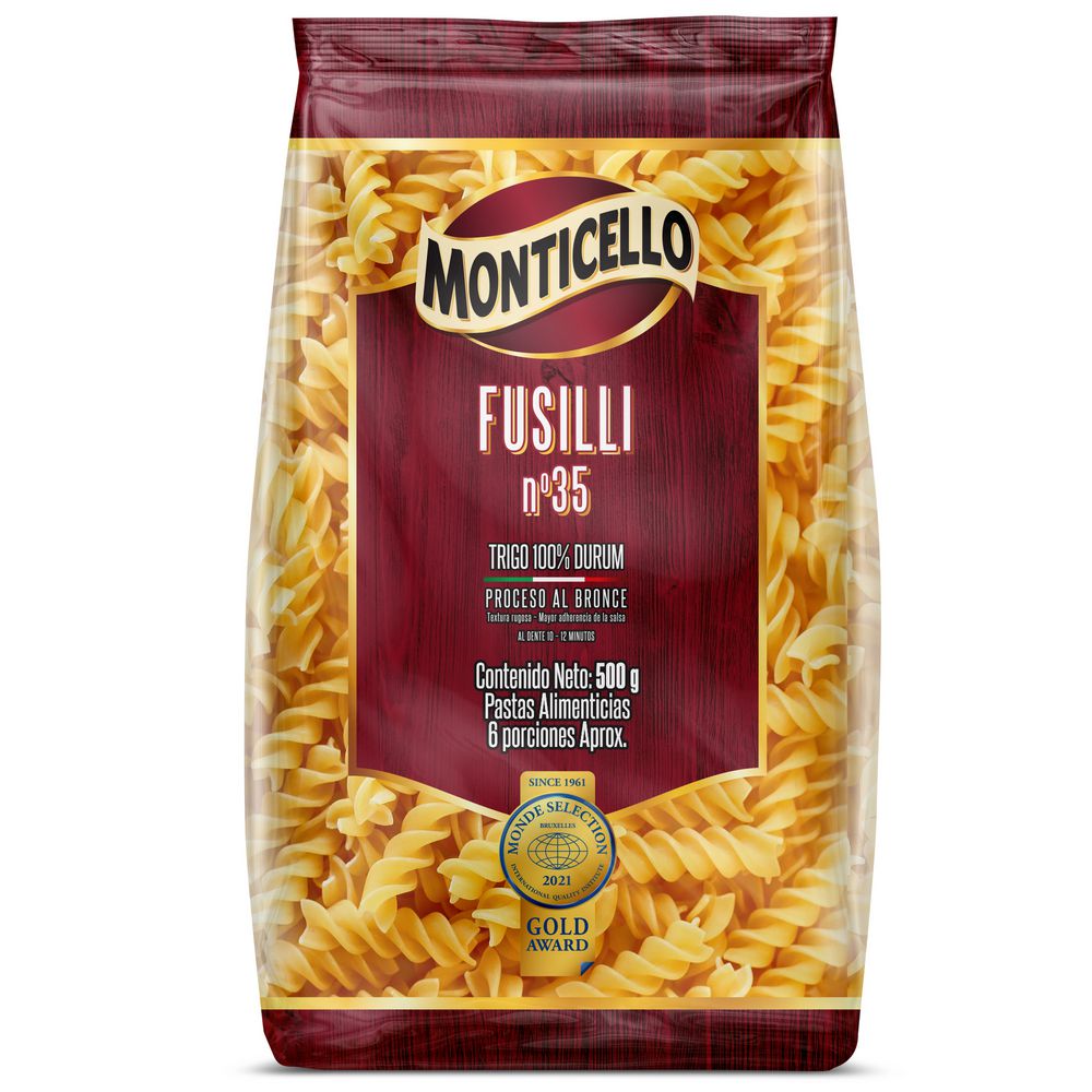Pastas MONTICELLO fusilli premium (500  gr) img #2