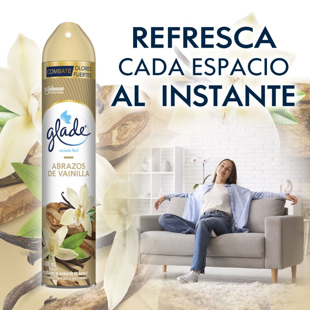 Ambientador GLADE aerosol abrazos de vainilla (400  ml) img #7
