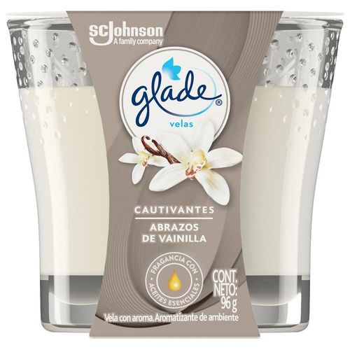 Vela GLADE aromatizante abrazos de vainilla