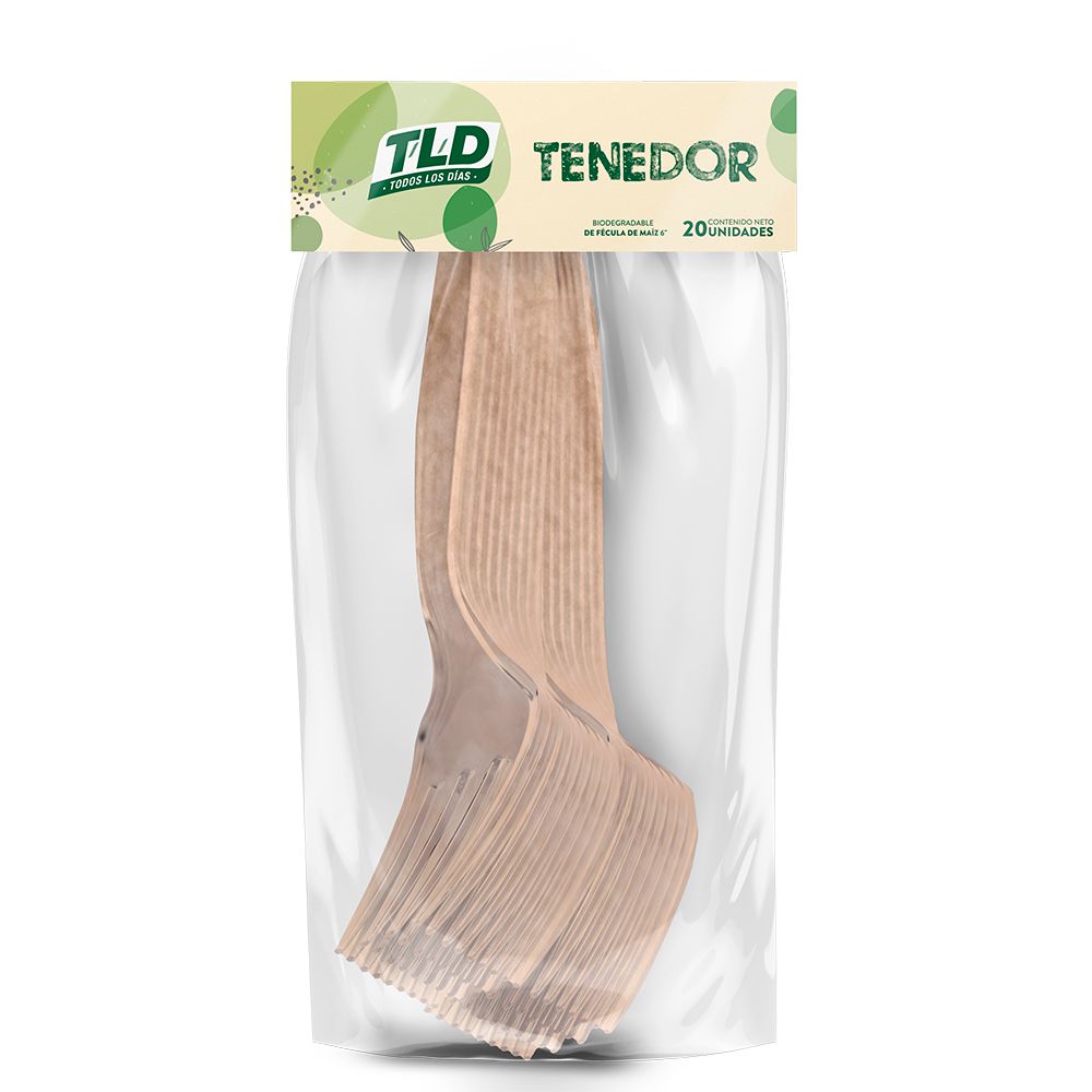 Tenedores desechables T/L/D TODOS LOS DIAS biodegradables img #1