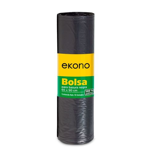 Bolsa para basura EKONO plástico negro 65x90 cm