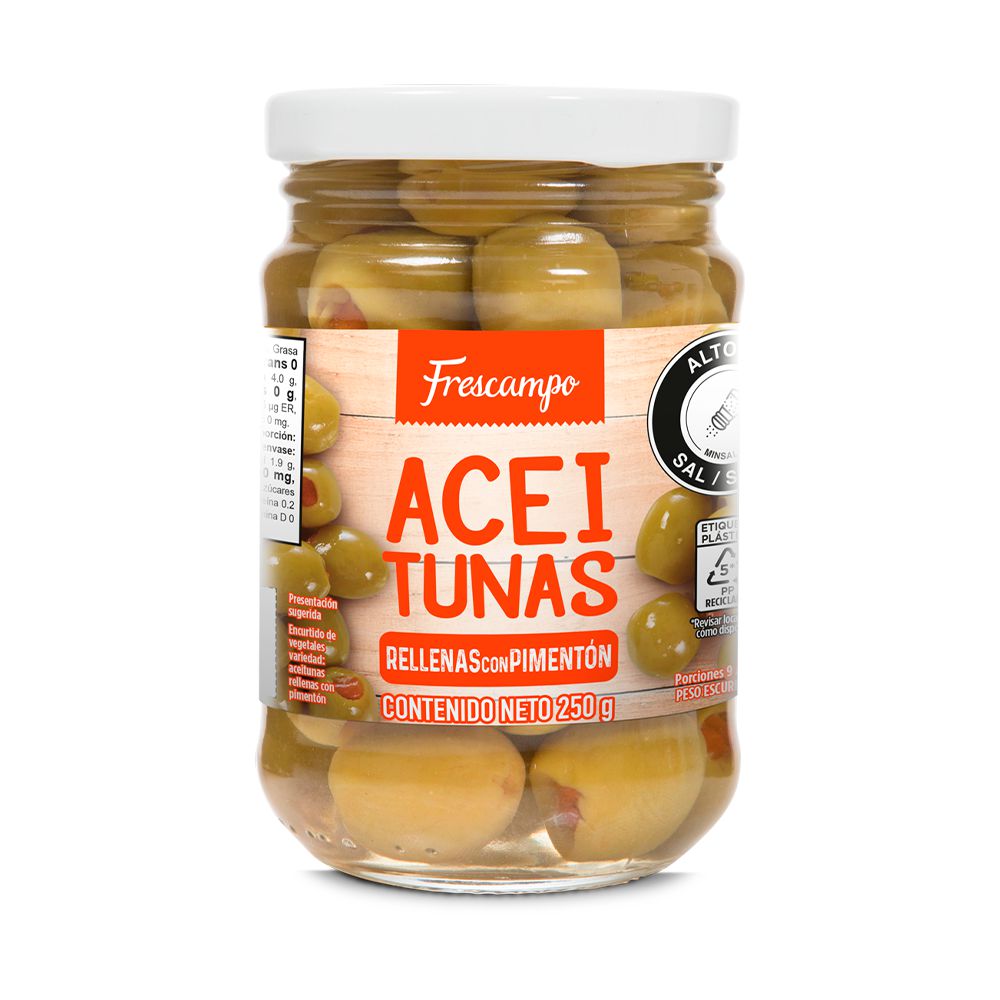 Aceitunas FRESCAMPO rellenas con pimentón (135  gr) img #1