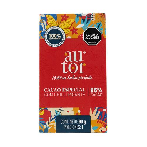 Cacao AUTOR con chilli picante (60  gr)